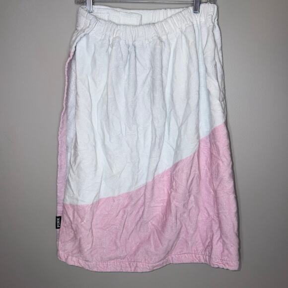 Victoria Secret Pink Monogram Logo Oversized Shower Wrap Around Elastic Towel - Picture 4 of 4